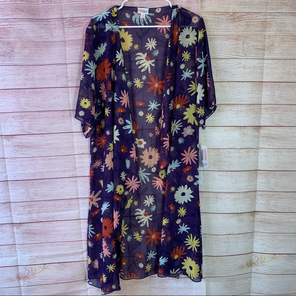 LuLaRoe NTW‎ Shirley Floral Cardigan Kimono M